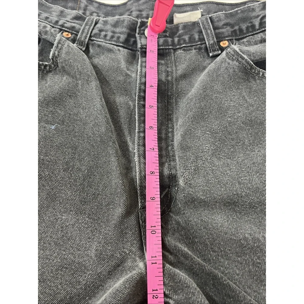 Levi's Mens 550 Classic Straight Jeans‎ Black Pockets Relaxed Fit Distress 40x32